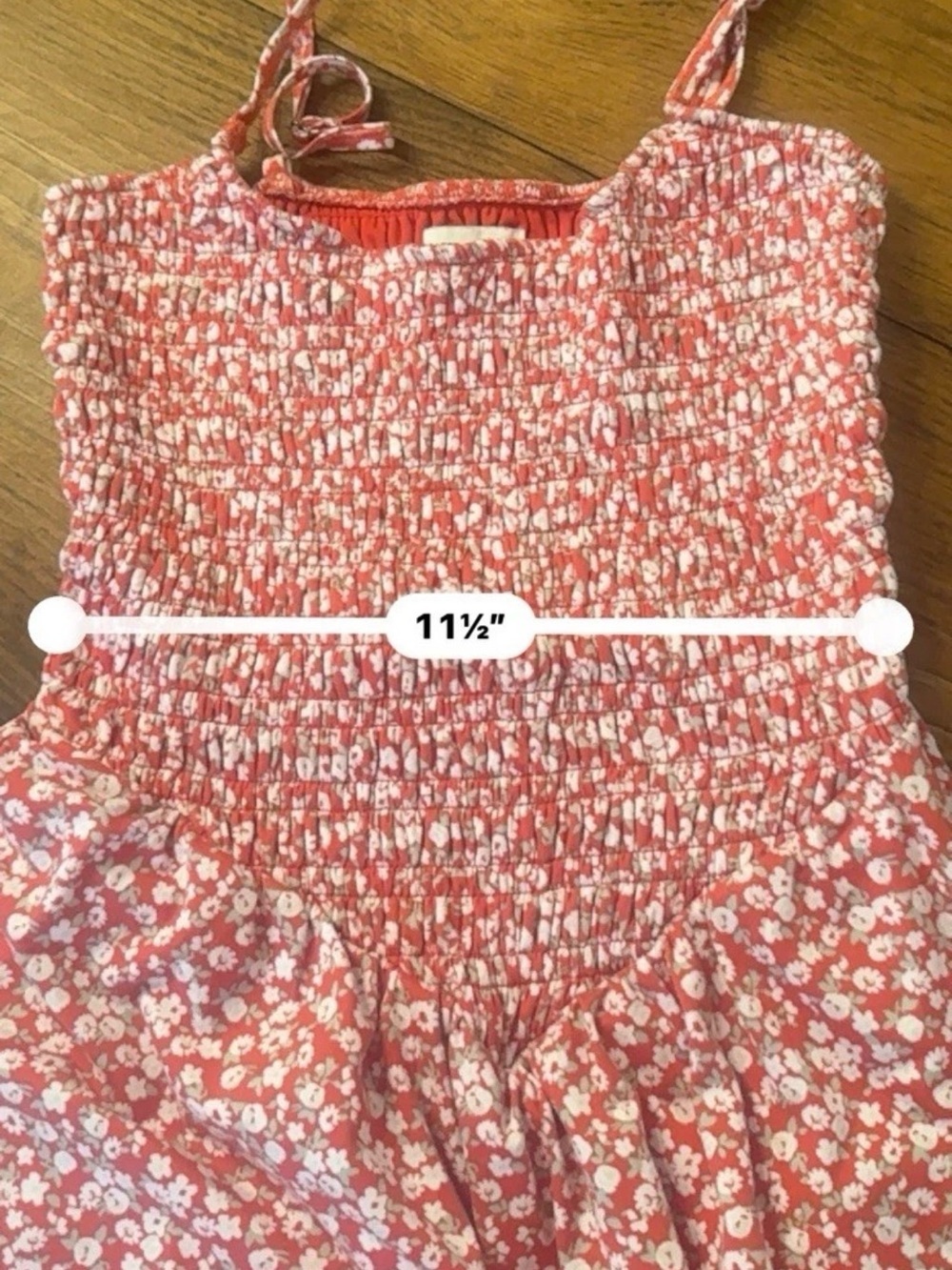 Hollister Red Floral Smocked Sundress w/built in shorts for women - Picture 8 of 8